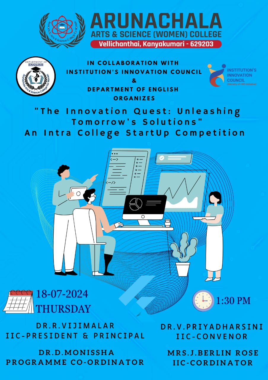 Department of English in collaboration with Institutions Innovation Council hosted a intra-college startup competition.