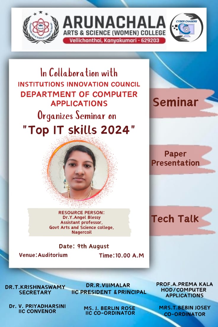 Department of Computer Applications organizes a seminar on 