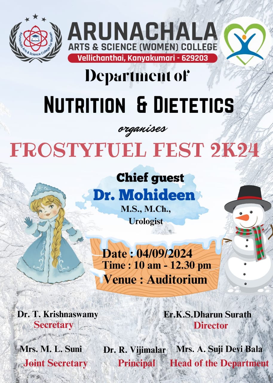 Department of Nutrition and Dietetics organises FROSTYFUEL FEST 2K24 
