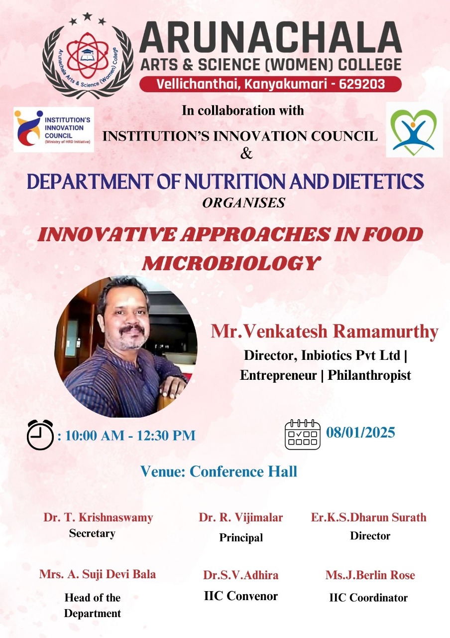 Department of Nutrition and Dietetics conducted a Program on *Innovative Approaches in Food  Microbiology* 
