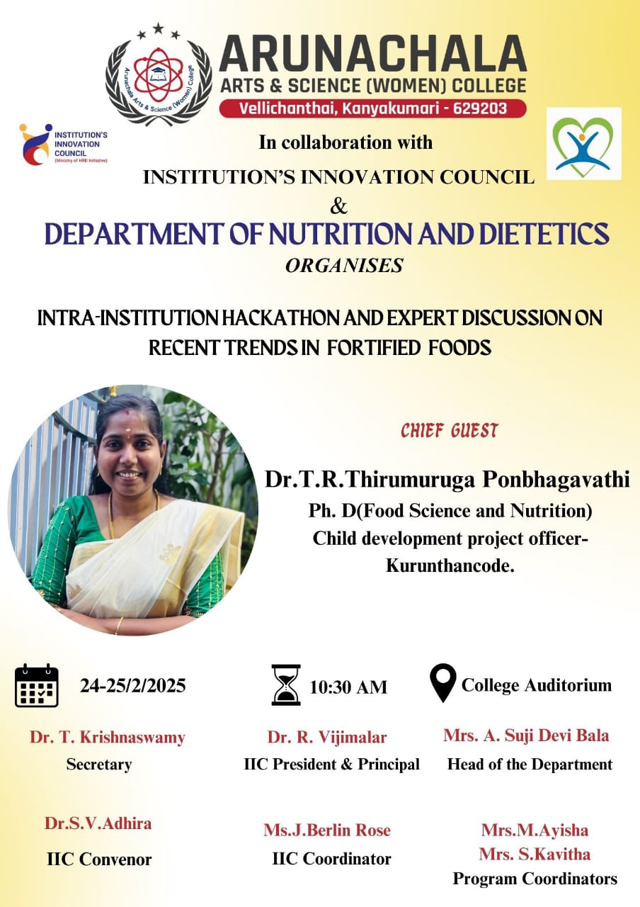 Intra-Institution Hackathon and Expert Discussion on Recent Trends in Fortified Foods