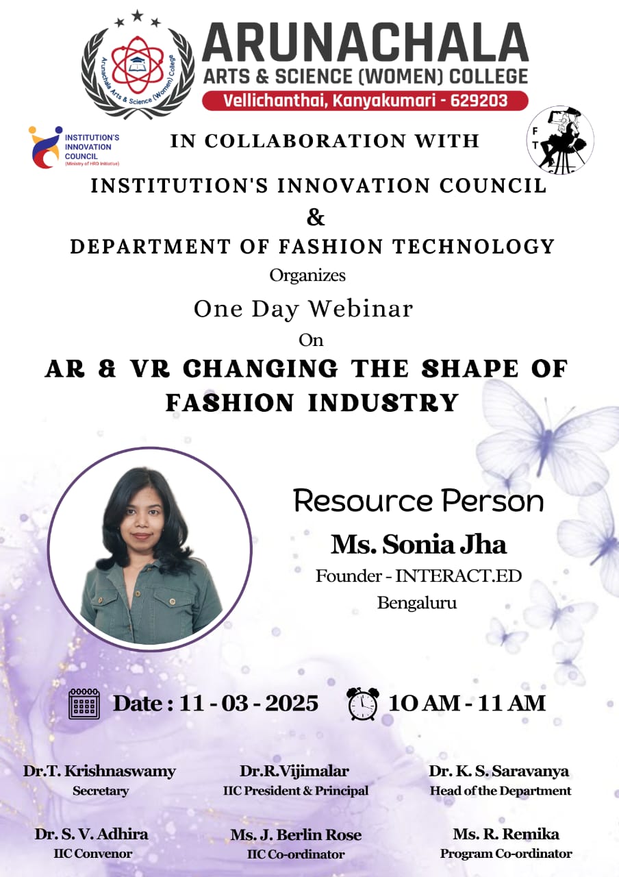 ✨ One Day Webinar on AR & VR Changing the Shape of Fashion Industry 👗🕶️