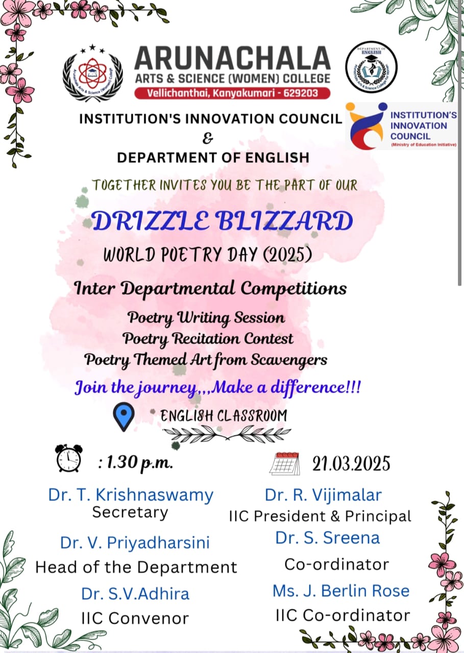 ✨ Drizzle Blizzard | World Poetry Day 2025 