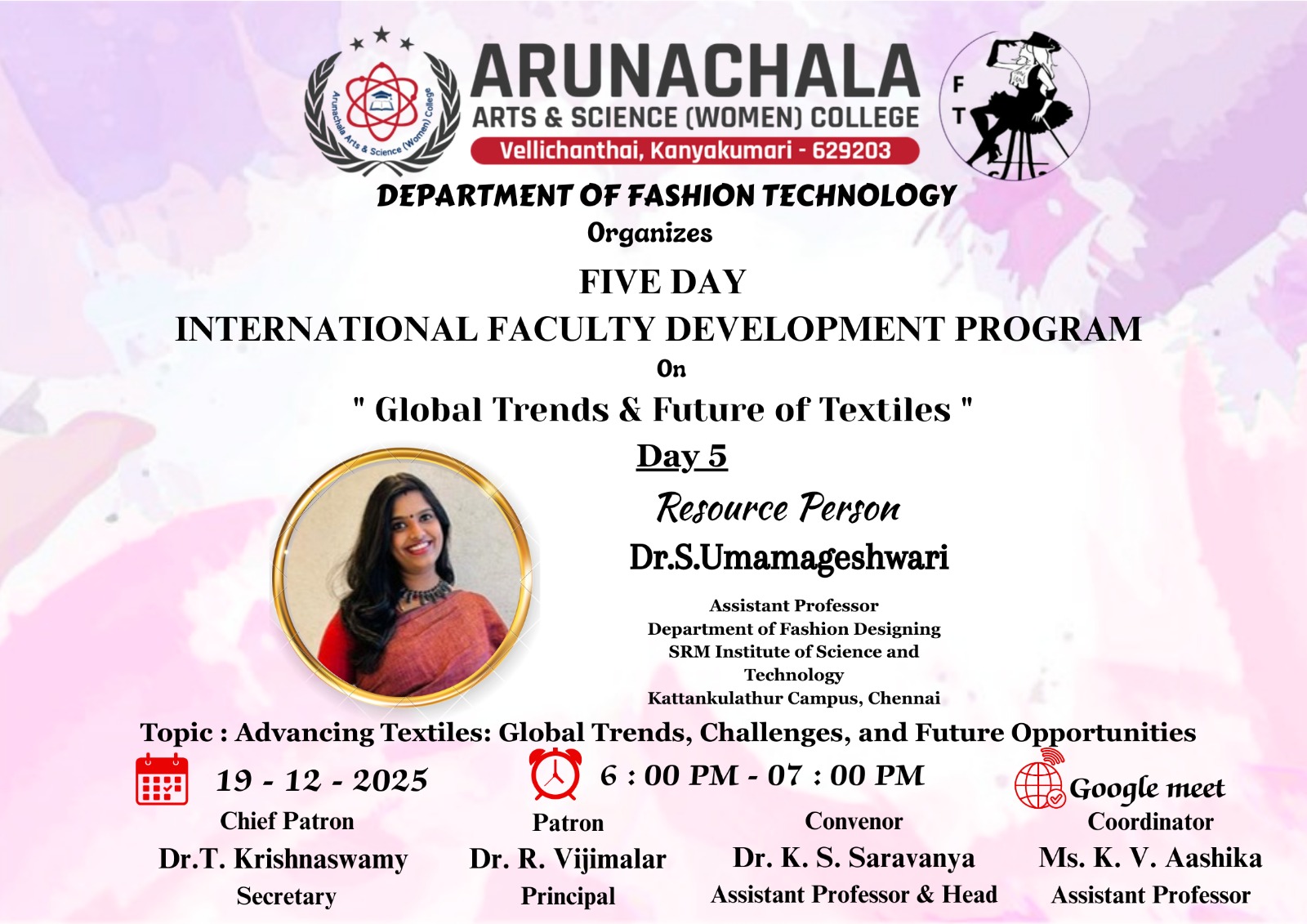 Department of Fashion Technology organizes International Faculty Development program 